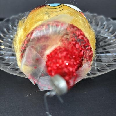 LOT 90: De Carlini Clown Christmas Ornament and Other Glass Bulbs and Ornaments