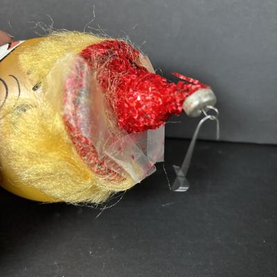 LOT 90: De Carlini Clown Christmas Ornament and Other Glass Bulbs and Ornaments