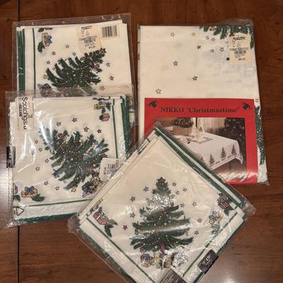 LOT 92: Assortment of Lacy ,Embroidered and Holiday Table Linens and More