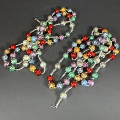 LOT 94: Vintage Glass Christmas Bulbs in Original Boxes,Plastic Beads and Porcelain Faced Angel Tree Topper