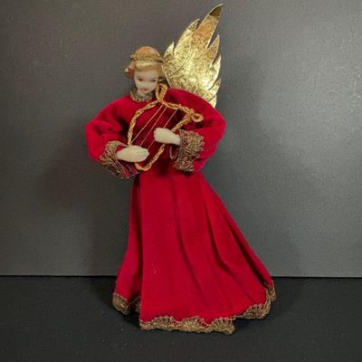 LOT 94: Vintage Glass Christmas Bulbs in Original Boxes,Plastic Beads and Porcelain Faced Angel Tree Topper