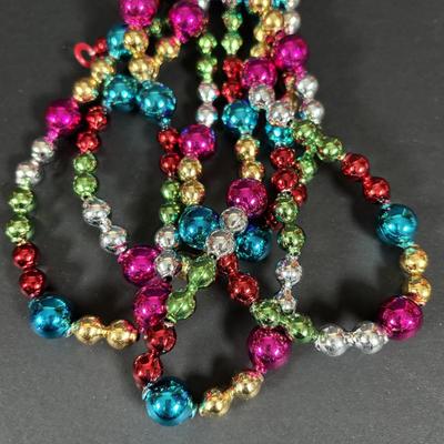 LOT 94: Vintage Glass Christmas Bulbs in Original Boxes,Plastic Beads and Porcelain Faced Angel Tree Topper