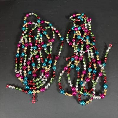 LOT 94: Vintage Glass Christmas Bulbs in Original Boxes,Plastic Beads and Porcelain Faced Angel Tree Topper