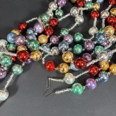 LOT 94: Vintage Glass Christmas Bulbs in Original Boxes,Plastic Beads and Porcelain Faced Angel Tree Topper