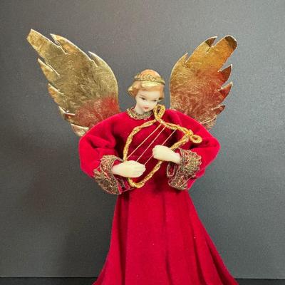 LOT 94: Vintage Glass Christmas Bulbs in Original Boxes,Plastic Beads and Porcelain Faced Angel Tree Topper