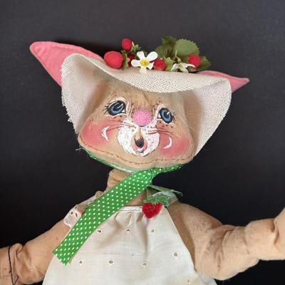 LOT 97: Sping is in the Air Collection of Easter Decor Featuring a Large Annalee Easter Bunny, Ceramic Bunnies and Duck, Eggs, and...