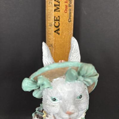 LOT 97: Sping is in the Air Collection of Easter Decor Featuring a Large Annalee Easter Bunny, Ceramic Bunnies and Duck, Eggs, and...