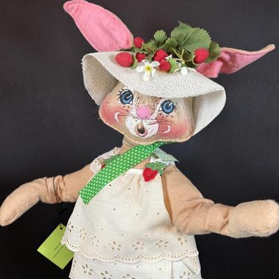LOT 97: Sping is in the Air Collection of Easter Decor Featuring a Large Annalee Easter Bunny, Ceramic Bunnies and Duck, Eggs, and...