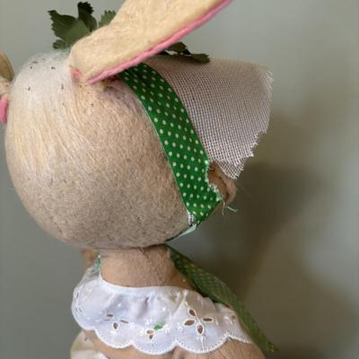 LOT 97: Sping is in the Air Collection of Easter Decor Featuring a Large Annalee Easter Bunny, Ceramic Bunnies and Duck, Eggs, and...