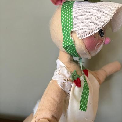 LOT 97: Sping is in the Air Collection of Easter Decor Featuring a Large Annalee Easter Bunny, Ceramic Bunnies and Duck, Eggs, and...