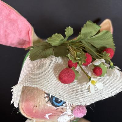 LOT 97: Sping is in the Air Collection of Easter Decor Featuring a Large Annalee Easter Bunny, Ceramic Bunnies and Duck, Eggs, and...