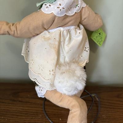 LOT 97: Sping is in the Air Collection of Easter Decor Featuring a Large Annalee Easter Bunny, Ceramic Bunnies and Duck, Eggs, and...