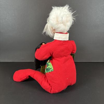 LOT 98: Large Sitting Annalee Santa with Bag and Santa Mouse