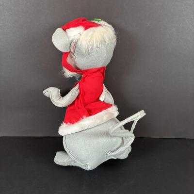 LOT 98: Large Sitting Annalee Santa with Bag and Santa Mouse