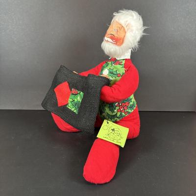LOT 98: Large Sitting Annalee Santa with Bag and Santa Mouse