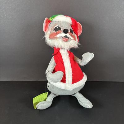 LOT 98: Large Sitting Annalee Santa with Bag and Santa Mouse