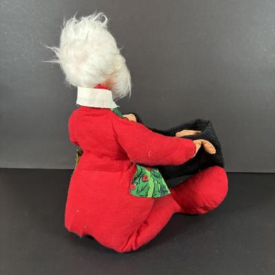 LOT 98: Large Sitting Annalee Santa with Bag and Santa Mouse