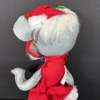 LOT 98: Large Sitting Annalee Santa with Bag and Santa Mouse
