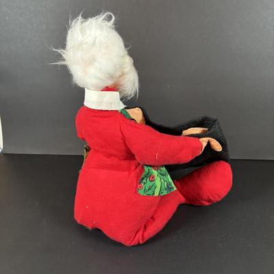 LOT 98: Large Sitting Annalee Santa with Bag and Santa Mouse