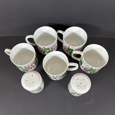 LOT 100: Assortment of Holiday China, Glasses, Mugs, Dishes by Lenox, Spode, and More