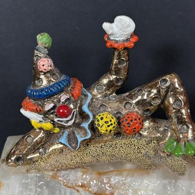 LOT:100: Keep Them Laughing Clown Collection Including Mattel Jack In the Box, Kmar Clown Doll, Wood Circus Figures and a Signed Ron Lee...