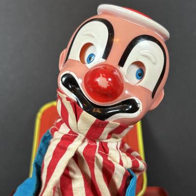 LOT:100: Keep Them Laughing Clown Collection Including Mattel Jack In the Box, Kmar Clown Doll, Wood Circus Figures and a Signed Ron Lee...