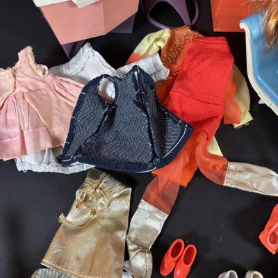 LOT 102: Collection of Vintage Dawn Dolls, Clothing, Accessories and Beauty Parlor Furniture