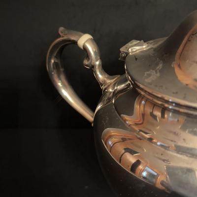 LOT 105: Gorham Sterling Silver Tea Service Set with Oval Silverplate Serving Tray Tw. 1,790g