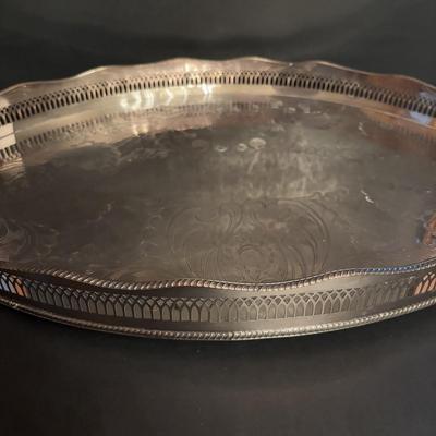 LOT 105: Gorham Sterling Silver Tea Service Set with Oval Silverplate Serving Tray Tw. 1,790g