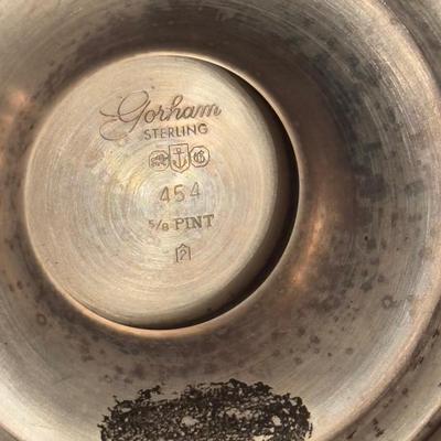 LOT 105: Gorham Sterling Silver Tea Service Set with Oval Silverplate Serving Tray Tw. 1,790g