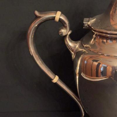 LOT 105: Gorham Sterling Silver Tea Service Set with Oval Silverplate Serving Tray Tw. 1,790g