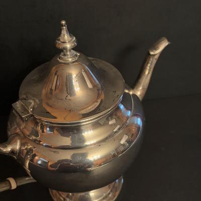 LOT 105: Gorham Sterling Silver Tea Service Set with Oval Silverplate Serving Tray Tw. 1,790g