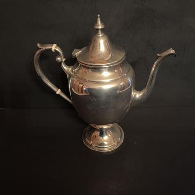 LOT 105: Gorham Sterling Silver Tea Service Set with Oval Silverplate Serving Tray Tw. 1,790g