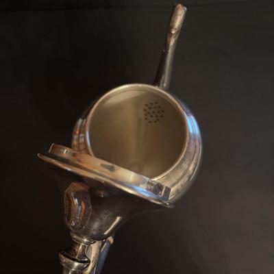 LOT 105: Gorham Sterling Silver Tea Service Set with Oval Silverplate Serving Tray Tw. 1,790g