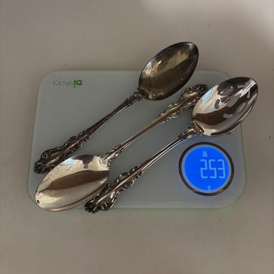 LOT:106: Reed and Barton Sterling Silver Flatware and Serving Set - Service of 12 plus Serving Pieces over 3,0000 Grams!