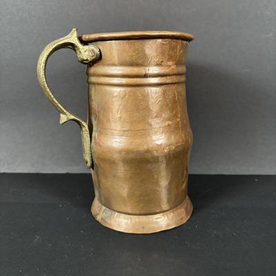 LOT 104: Collection of Copper, Glass and Ceramic Beer Steins and Mugs Lowenbrau and More, Romana Caffe Copper Tray, and Other Bar Must Haves