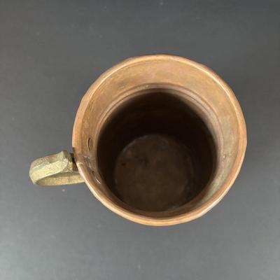 LOT 104: Collection of Copper, Glass and Ceramic Beer Steins and Mugs Lowenbrau and More, Romana Caffe Copper Tray, and Other Bar Must Haves