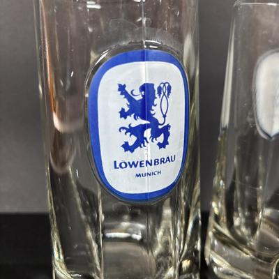 LOT 104: Collection of Copper, Glass and Ceramic Beer Steins and Mugs Lowenbrau and More, Romana Caffe Copper Tray, and Other Bar Must Haves