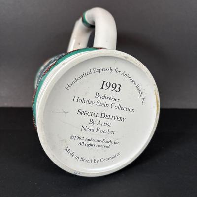 LOT 104: Collection of Copper, Glass and Ceramic Beer Steins and Mugs Lowenbrau and More, Romana Caffe Copper Tray, and Other Bar Must Haves