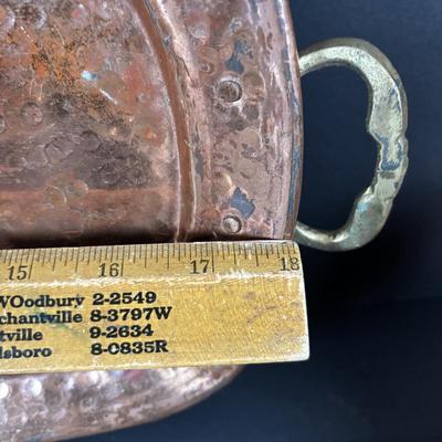 LOT 104: Collection of Copper, Glass and Ceramic Beer Steins and Mugs Lowenbrau and More, Romana Caffe Copper Tray, and Other Bar Must Haves