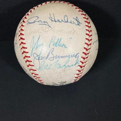 LOT 163: Baseball Collection - Autographed Baseball in Protective Stand (Bob Uecker), Wilson Pro Staff Glove, Worth Tennessee Thumper...
