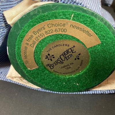 LOT 165: Byers' Choice Ltd Betsy Ross with US Flag, Girl with Straw Hat /Basket and Girl with Rake, Flower Basket