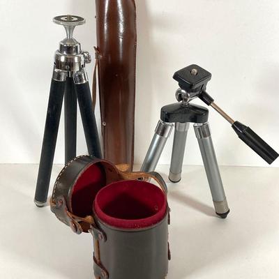 LOT 166: Vintage Photographer's Equipment Collection - Tripods, Cases, Lenses and More