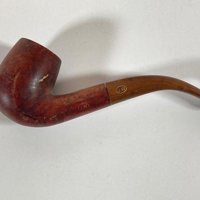 LOT 169: Vintage Collection - J.W Pipe, Cigarette Holder, Ashtray, Back Scratcher (Italy), Shoe Horn, Leather Holders, Brass Bell and...