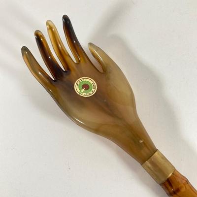 LOT 169: Vintage Collection - J.W Pipe, Cigarette Holder, Ashtray, Back Scratcher (Italy), Shoe Horn, Leather Holders, Brass Bell and...