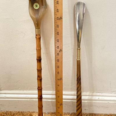 LOT 169: Vintage Collection - J.W Pipe, Cigarette Holder, Ashtray, Back Scratcher (Italy), Shoe Horn, Leather Holders, Brass Bell and...