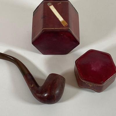 LOT 169: Vintage Collection - J.W Pipe, Cigarette Holder, Ashtray, Back Scratcher (Italy), Shoe Horn, Leather Holders, Brass Bell and...