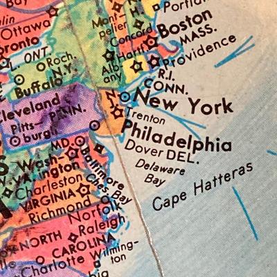 LOT: Bombay Adjustable Wooden Book Ends, Replogle Globe, Binoculars, Vintage Drawing / Measuring Tools and More