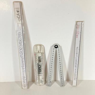 LOT: Bombay Adjustable Wooden Book Ends, Replogle Globe, Binoculars, Vintage Drawing / Measuring Tools and More