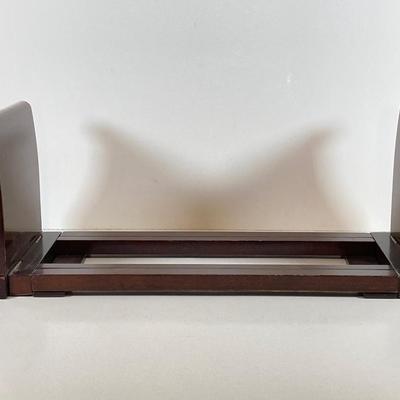 LOT: Bombay Adjustable Wooden Book Ends, Replogle Globe, Binoculars, Vintage Drawing / Measuring Tools and More